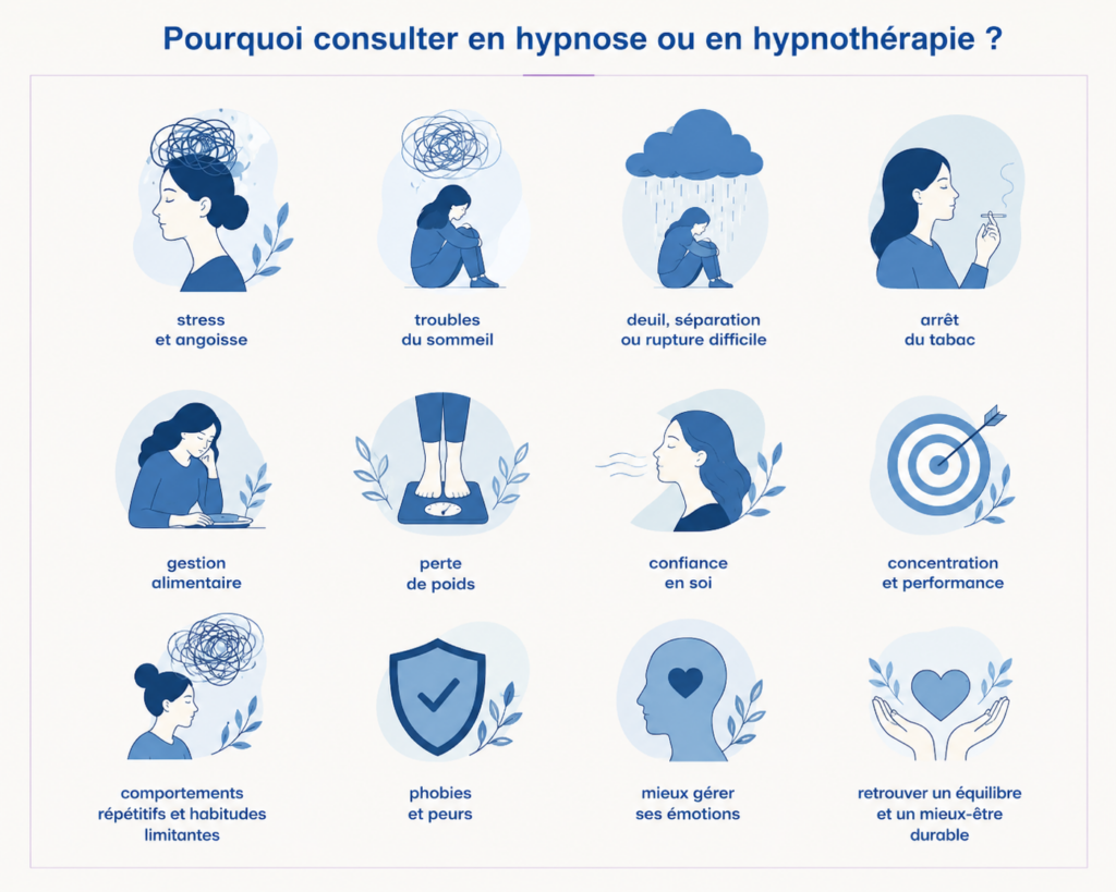 Bénéfices de l'hypnothérapie pour le stress, le sommeil et l'arrêt du tabac